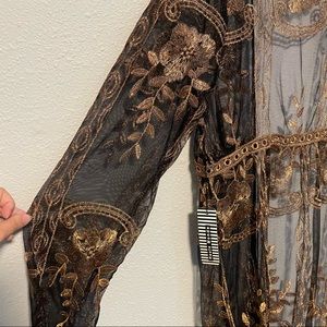 Black & Gold Lace Cover-Up